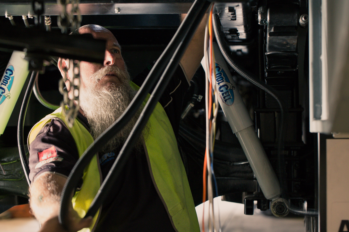 The team in the workshop