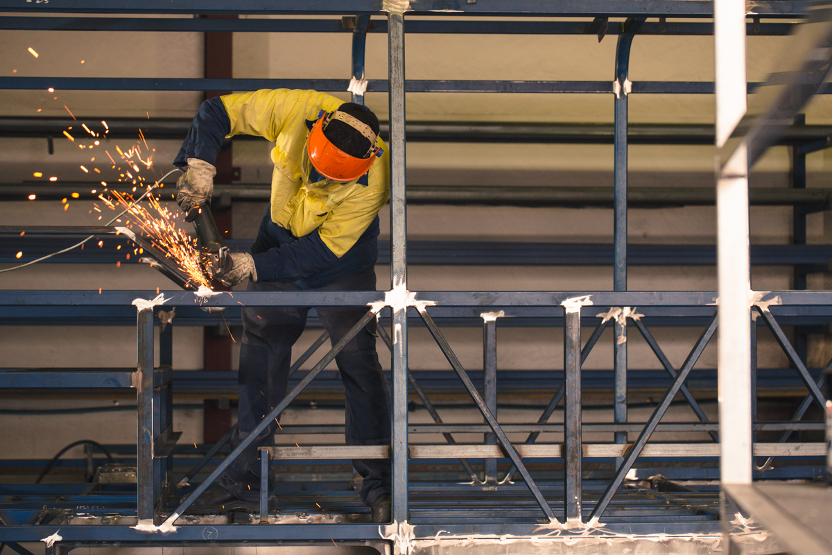 The team in the workshop